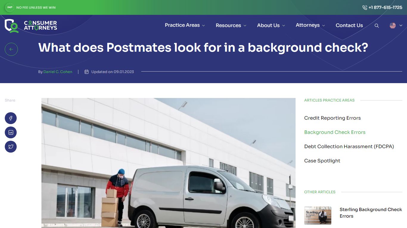 What does Postmates look for in a background check?