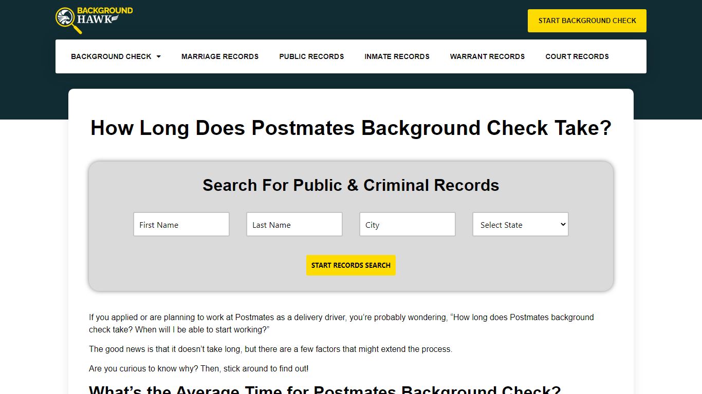 How Long Does Postmates Background Check Take?